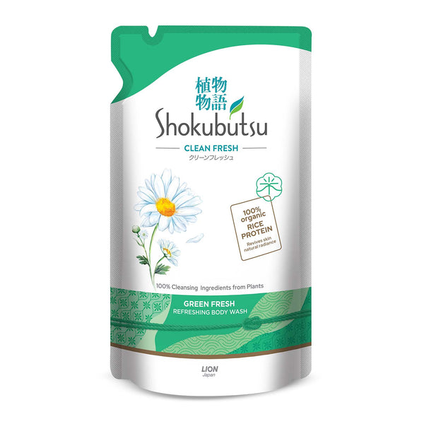 Shokubutsu Green Fresh Shower Foam Refill 500g