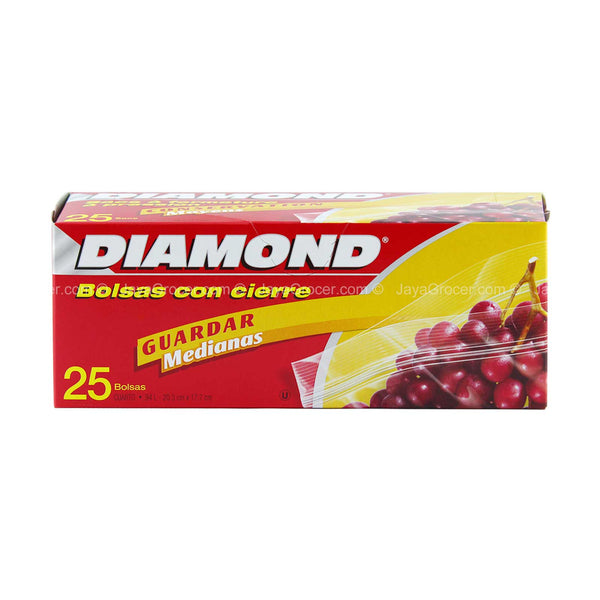 Diamond Sandwich Zipper Bags (Medium) 25pcs/pack (highest price)