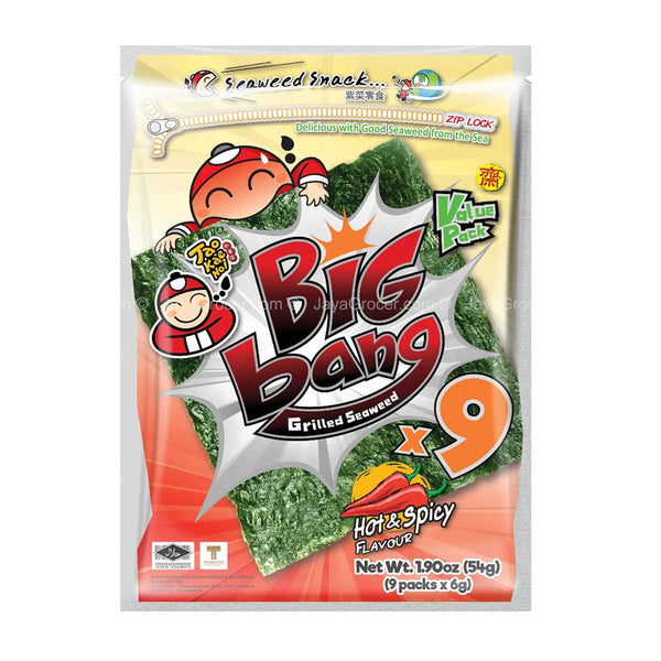 Taokaenoi Big Bang Grilled Seaweed Hot and Spicy Flavour 54g