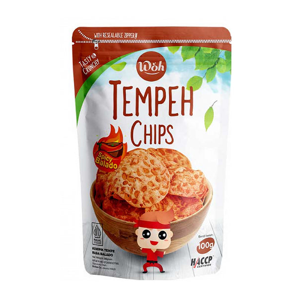 Woh Spicy Balado Tempeh Chips 100g