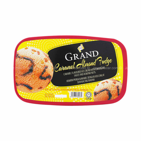 Grand Caramel Almond Fudge Ice Cream 1L