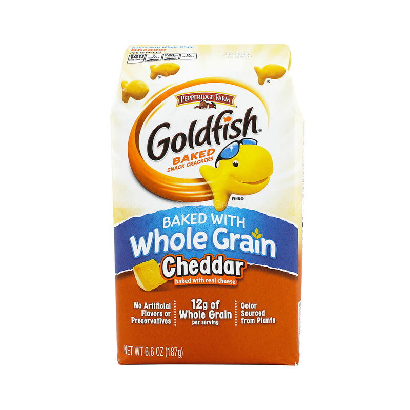 Pepperidge Farm Goldfish Baked Snack Crackers Baked with Whole Grain and Cheddar 187g