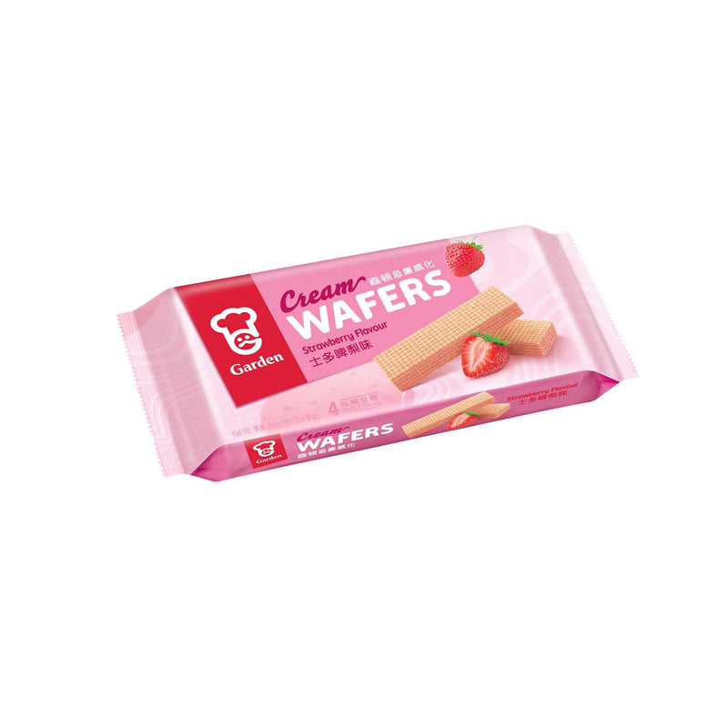 Garden Strawberry Flavour Cream Wafers 200g