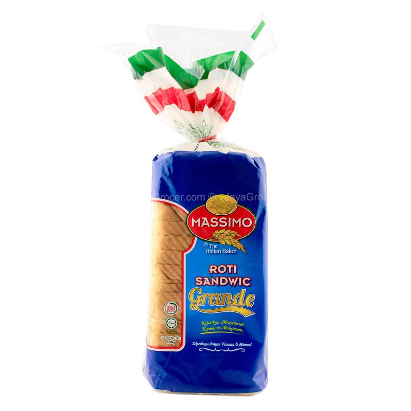Massimo White Sandwich Loaf Bread 600g