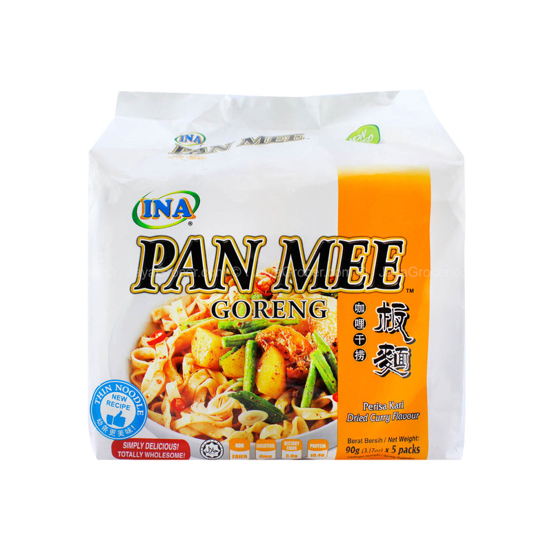 Ina Pan Mee Dried Curry Fried Instant Noodle 90g x 5
