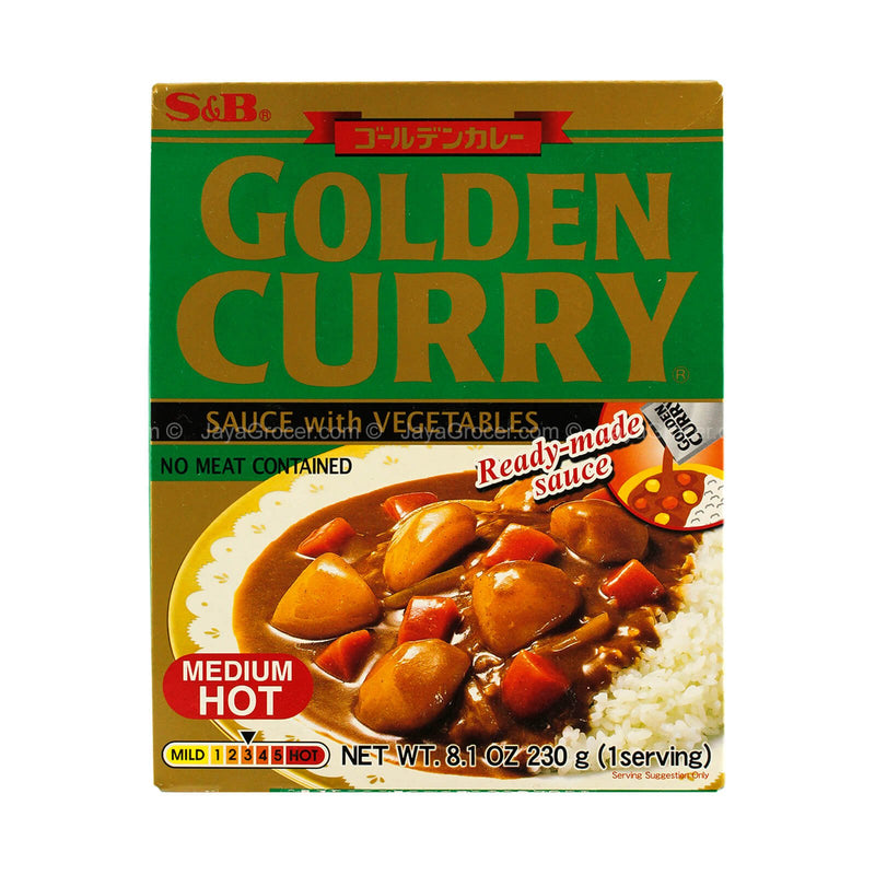 Golden Curry Ready Made Sauce with Vegetables Medium Hot 230g