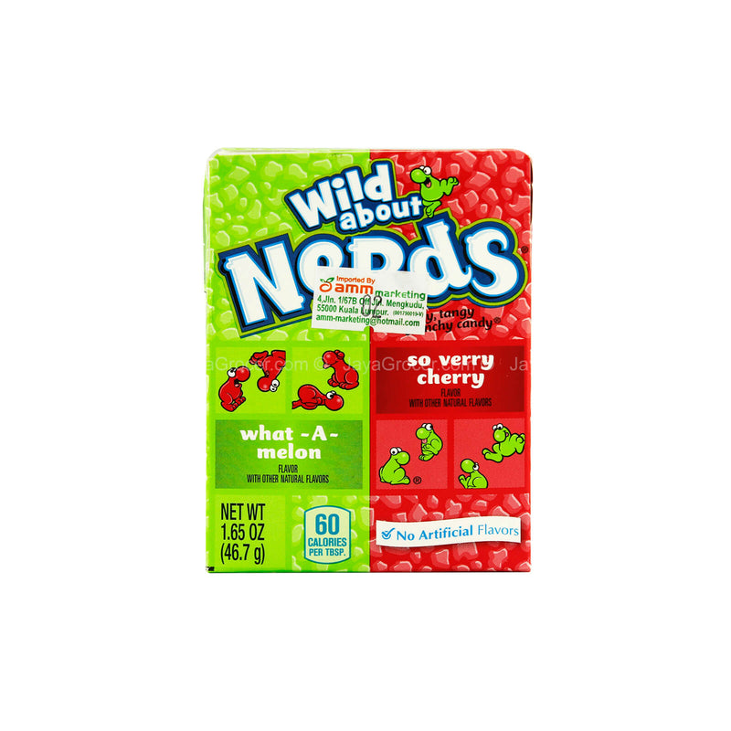 Willy Wonka Wild About Nerds Candy Watermelon And Cherry Flavour 46.7g