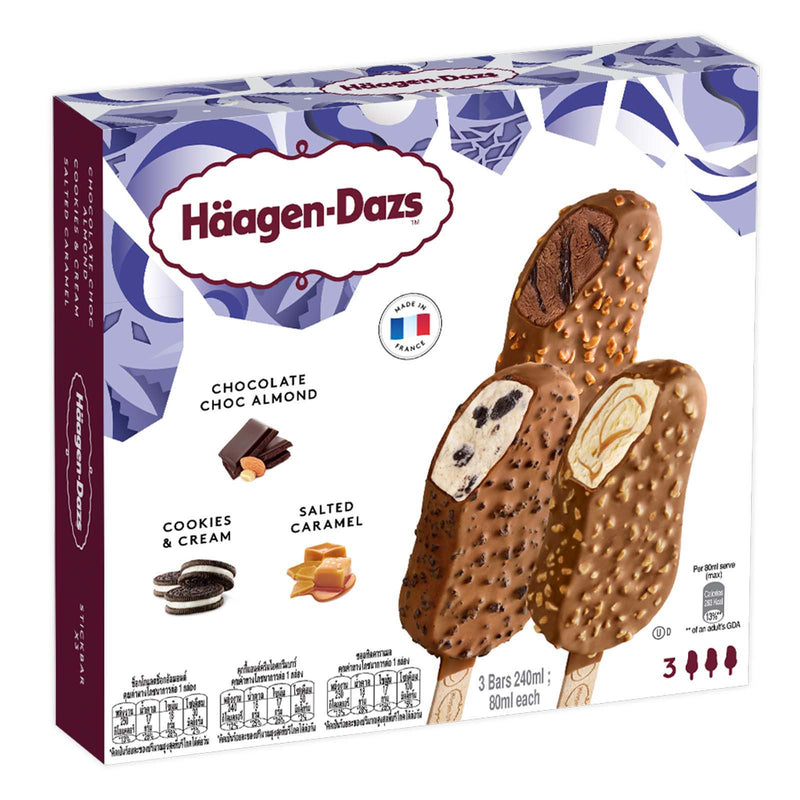Haagen Dazs Cookies Salted Chocolate 80ml x 3