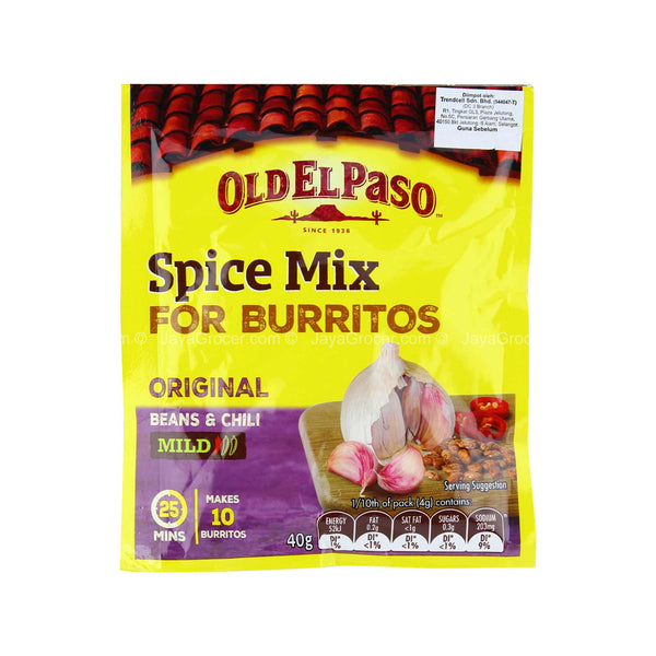 OLD EL PASO BURRITO SEASON MIX AUS 40G*1