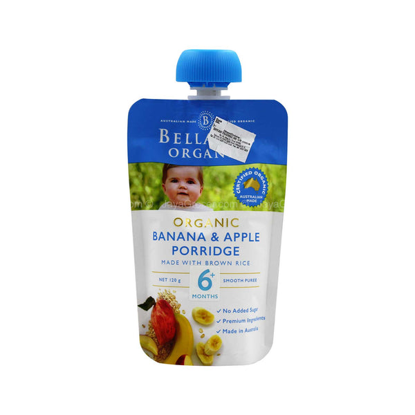 BELLAMYS WET POUCH BANANA APPLE 120G