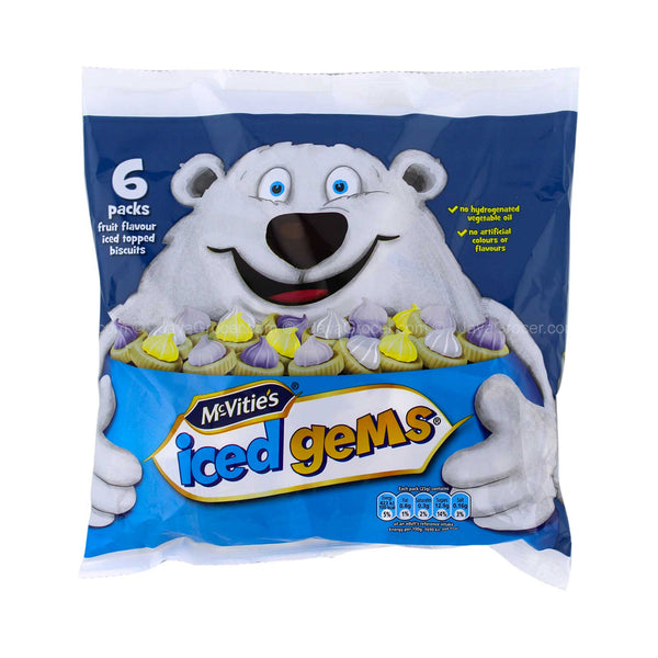 MCVITIES ICED GEMS BISCUIT 6X25G