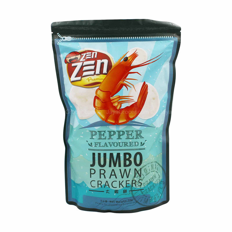 Zen Zen Premium Pepper Flavoured Jumbo Prawn Crackers 70g