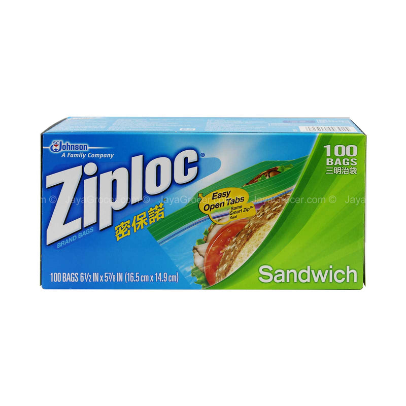 ZIPLOC SANDWICH BAG 100S VALUE PK