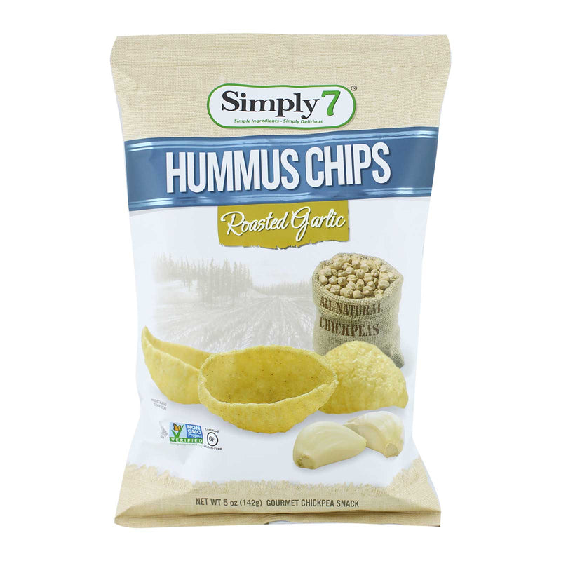 Simply7 Hummus Chips Roasted Garlic 142g