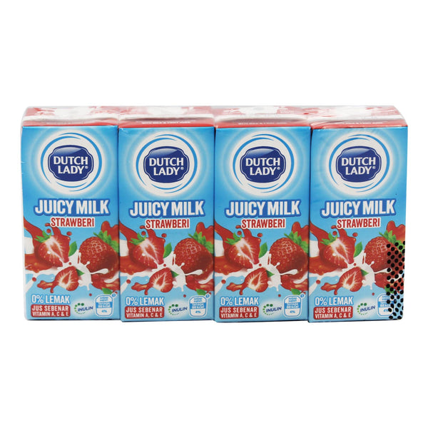 DL JUICE & MILK STRAWBERRY 4X200ML