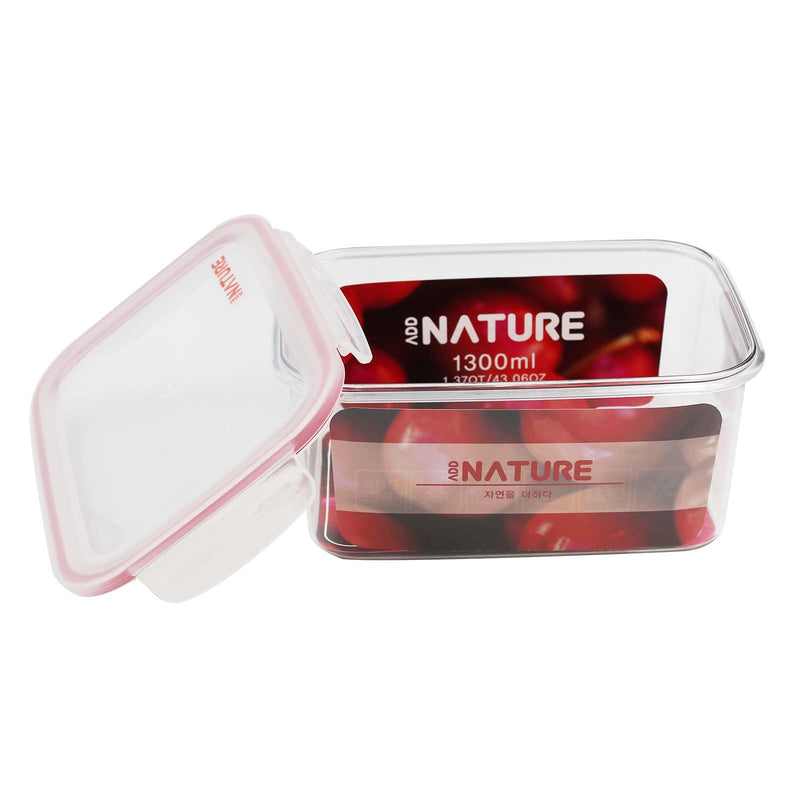 Nature Red Clear container rect 1.3L
