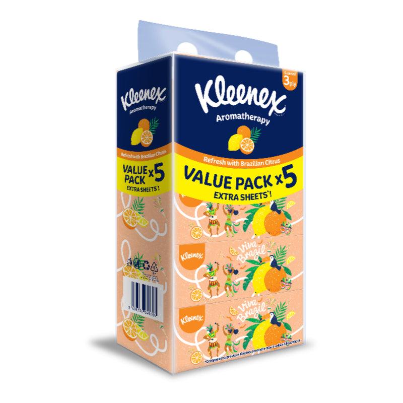 Kleenex Aroma Facial Tissue Box 3Ply 80pcs x 5