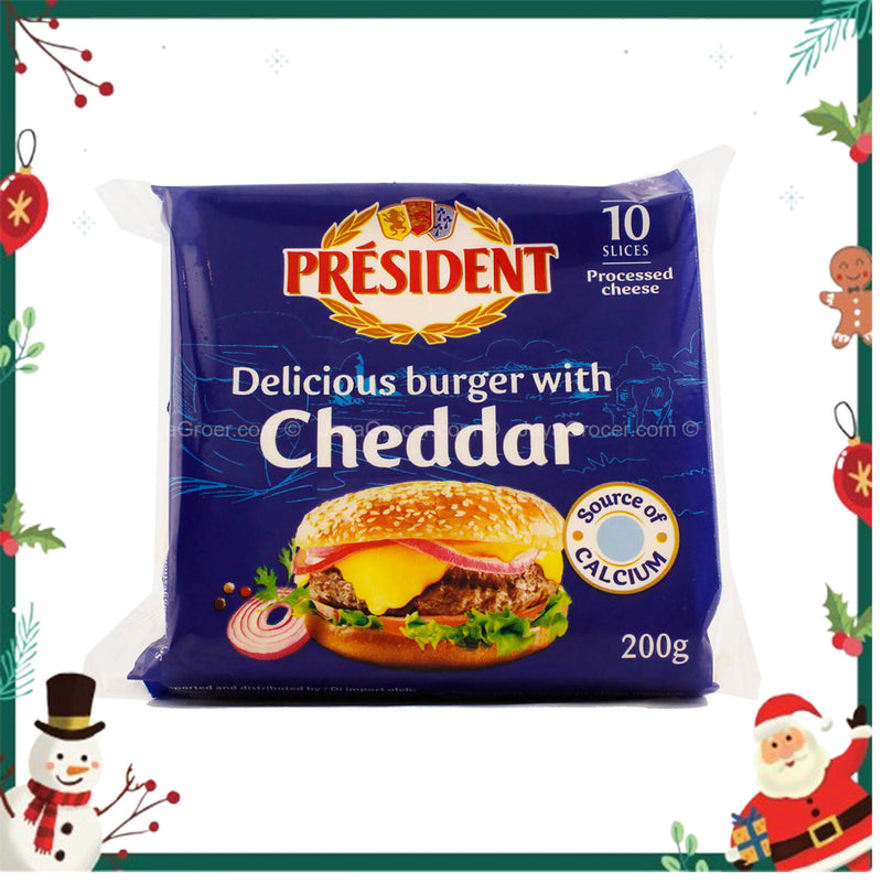 President Hamburger Sliced Cheese 200g