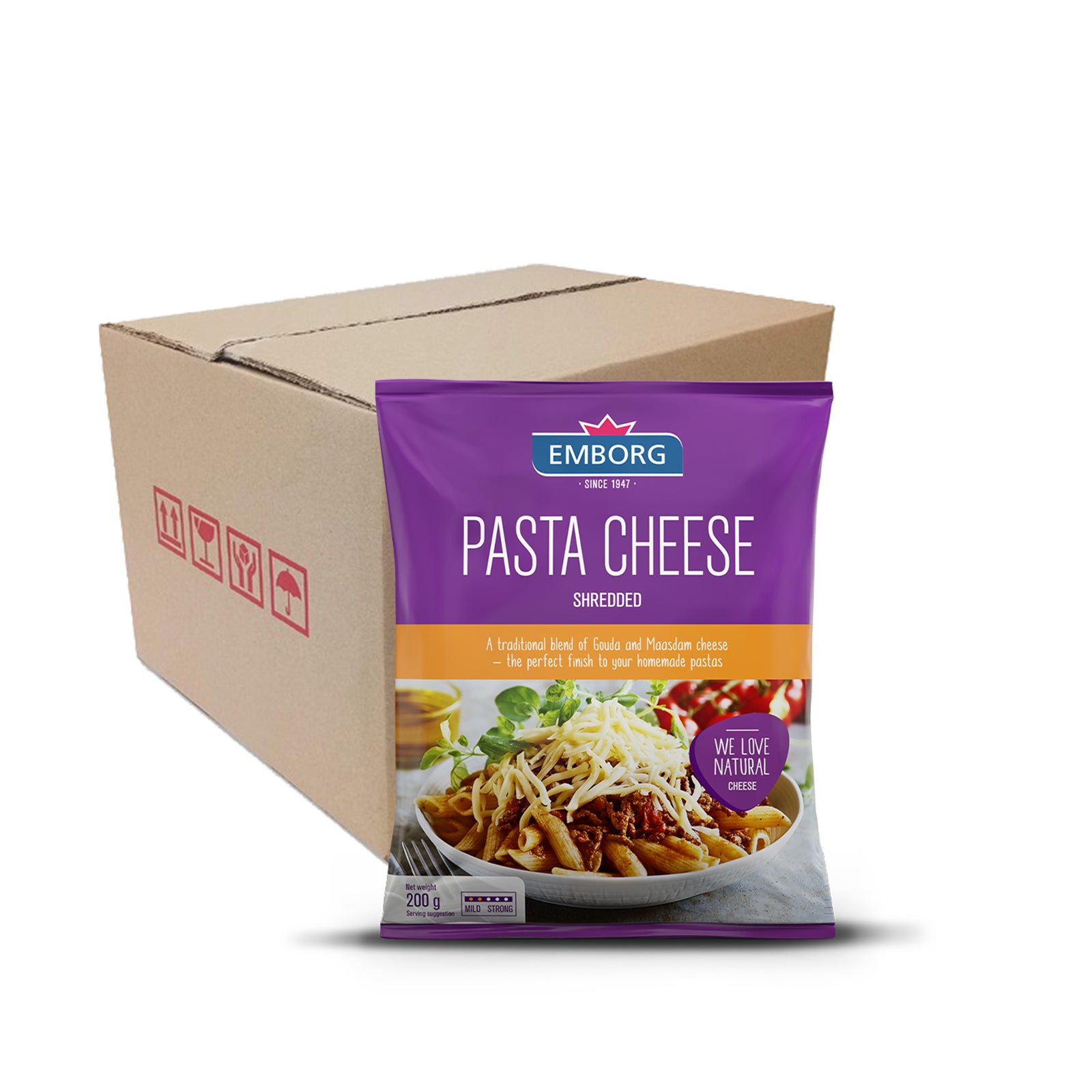 Emborg Pasta Cheese Shredded 200g