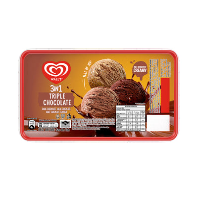 Wall’s 3 in 1 Chocolate Ice Cream Tub 1.4L