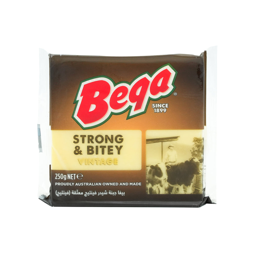 Bega Strong & Bitey Cheddar Block Cheese 250g