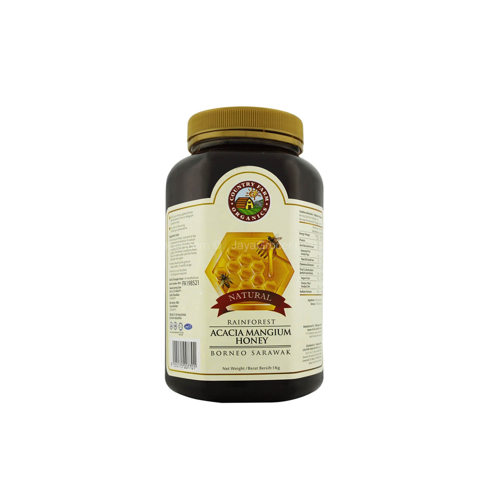 Country Farm Natural Rainforest Acacia Honey 1kg