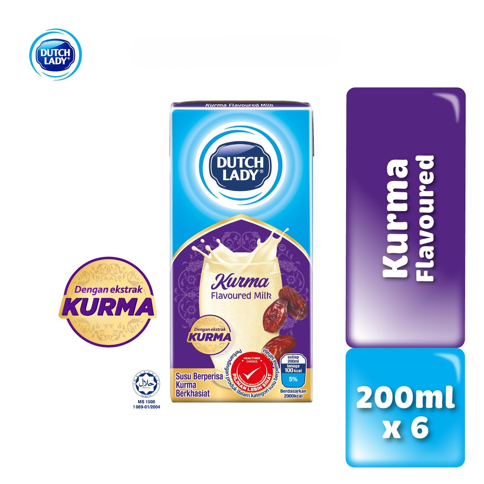 Dutch Lady Kurma UHT Milk 200ml x 6
