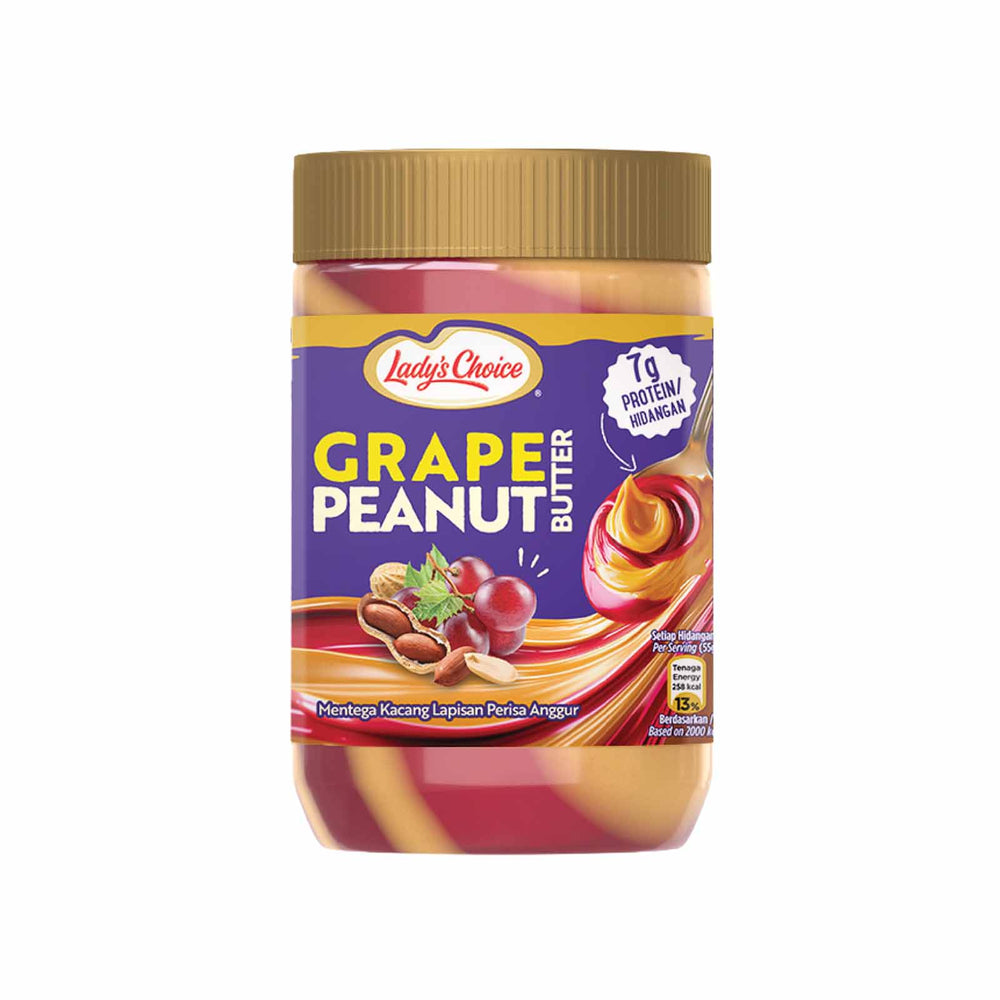 Ladys Choice Grape Flavored Stripes Peanut Butter 530g