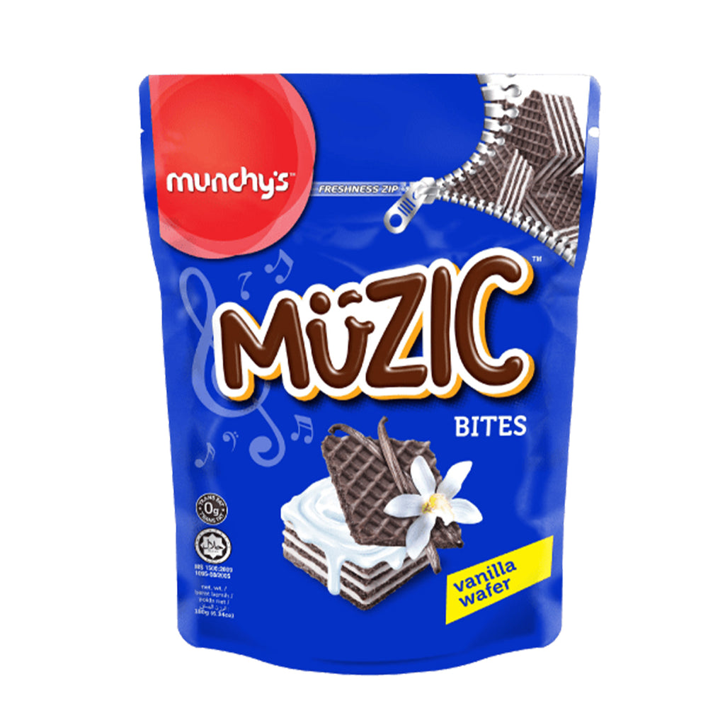 Munchys Muzic Vanilla Wafer Bites 180g