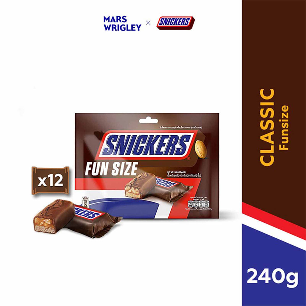 Snickers Fun Size Peanut Chocolate Bar 240g