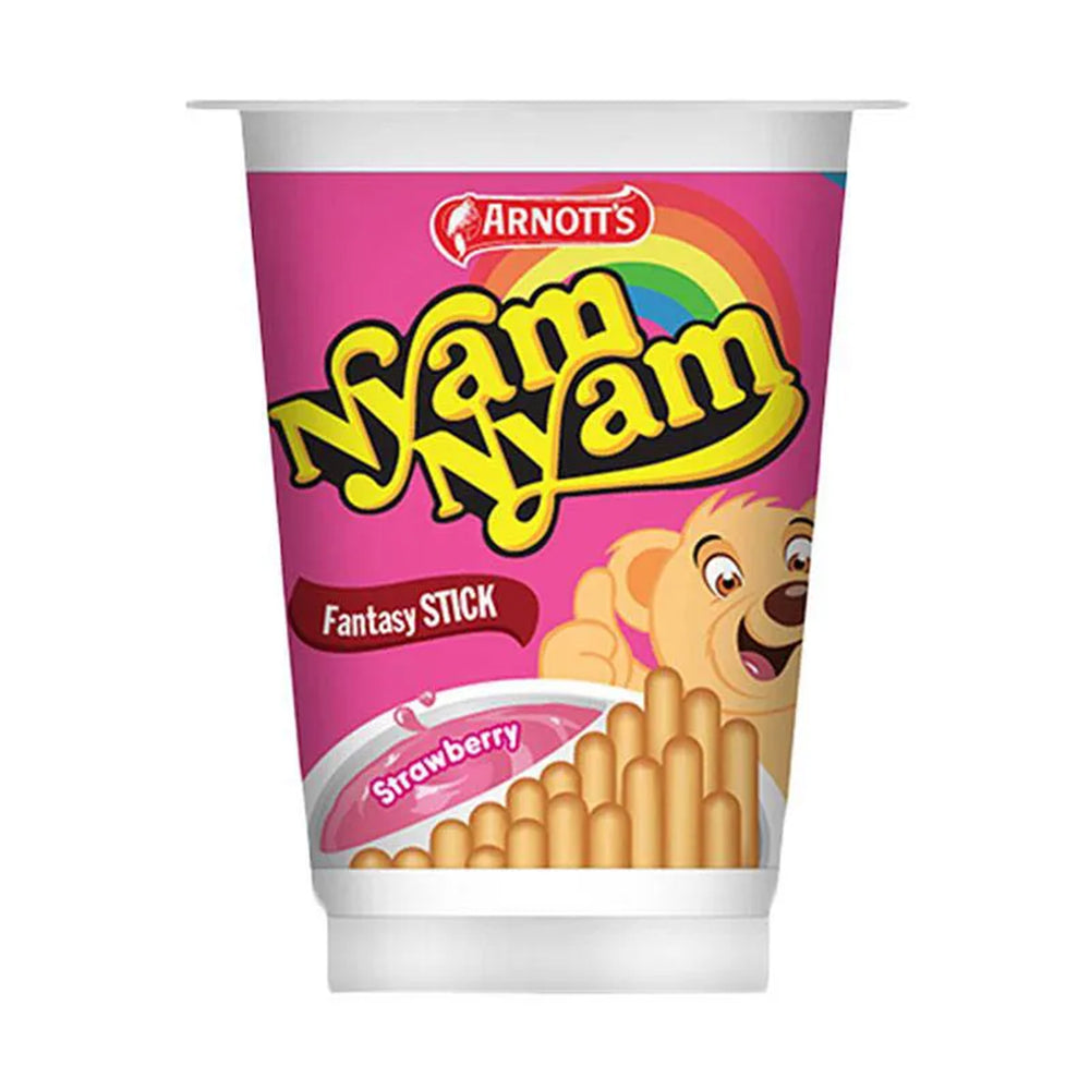Nyam Nyam Strawberry Rice Crispy 25g
