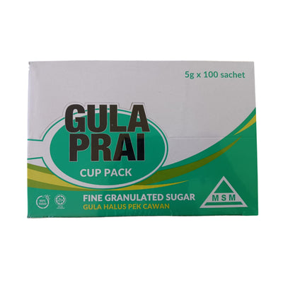 Prai Gula Cup Pack Fine Granulated Sugar 5g x 100