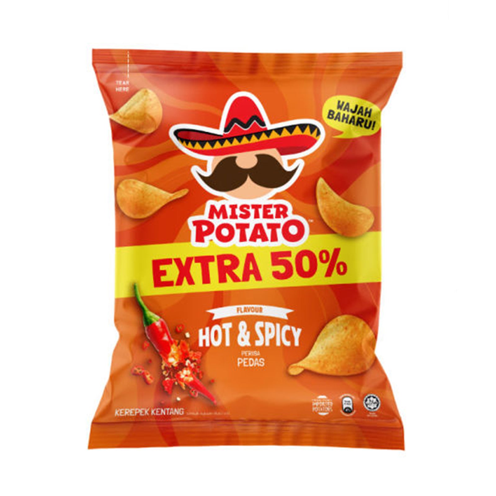 Mr Potato Hot & Spicy Chips 60g