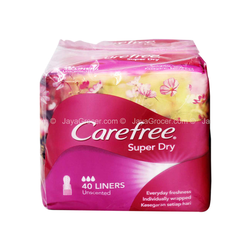 Carefree Super Dry Unscented Panty Liners 50pcs x 2