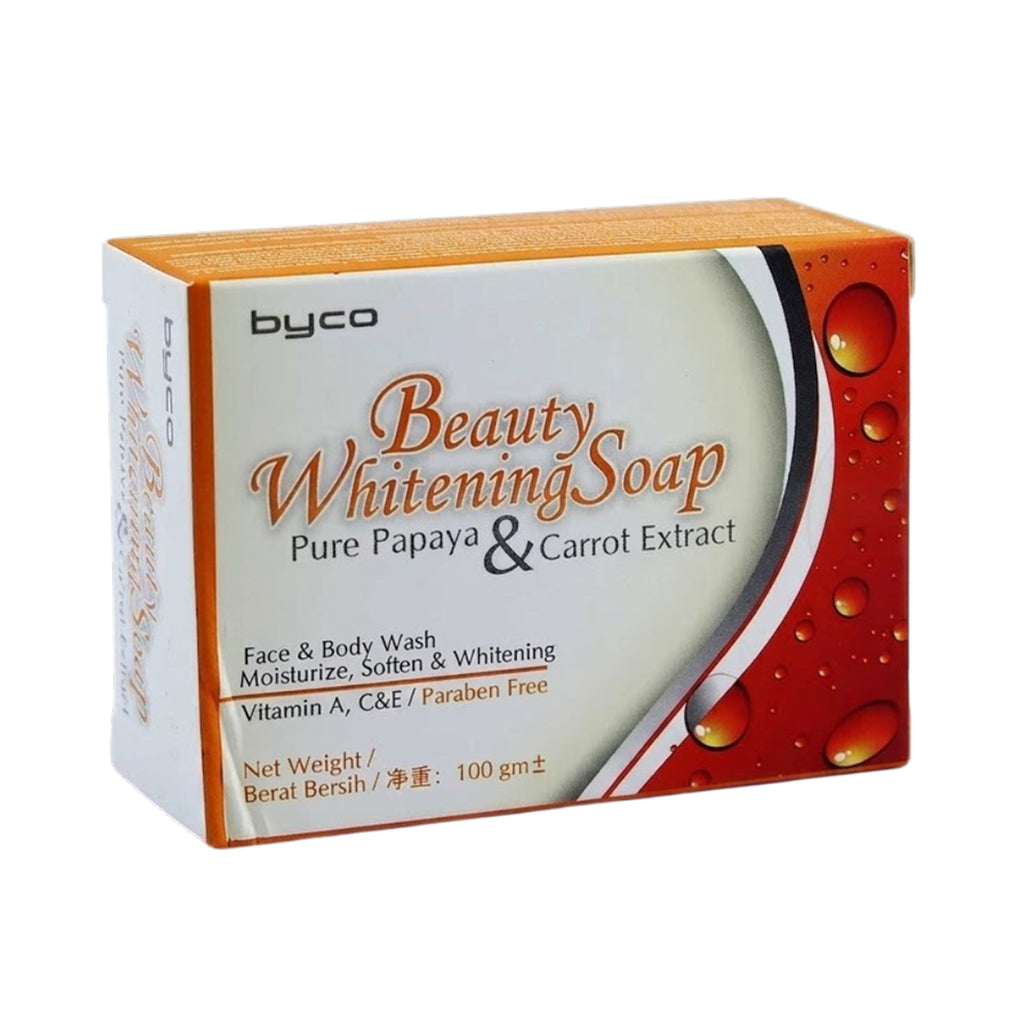 Byco Beauty Whitening Pure Papaya & Carrot Extract Soap Bar 100g