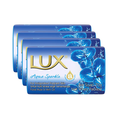 Lux Soap Aqua Sparkle Blue 85g 4pcs/pack