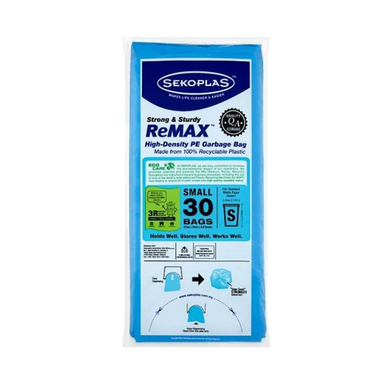 Sekoplas Remax High-Density PE Garbage Bag (Small) 47 x 54cm 30pcs/pack
