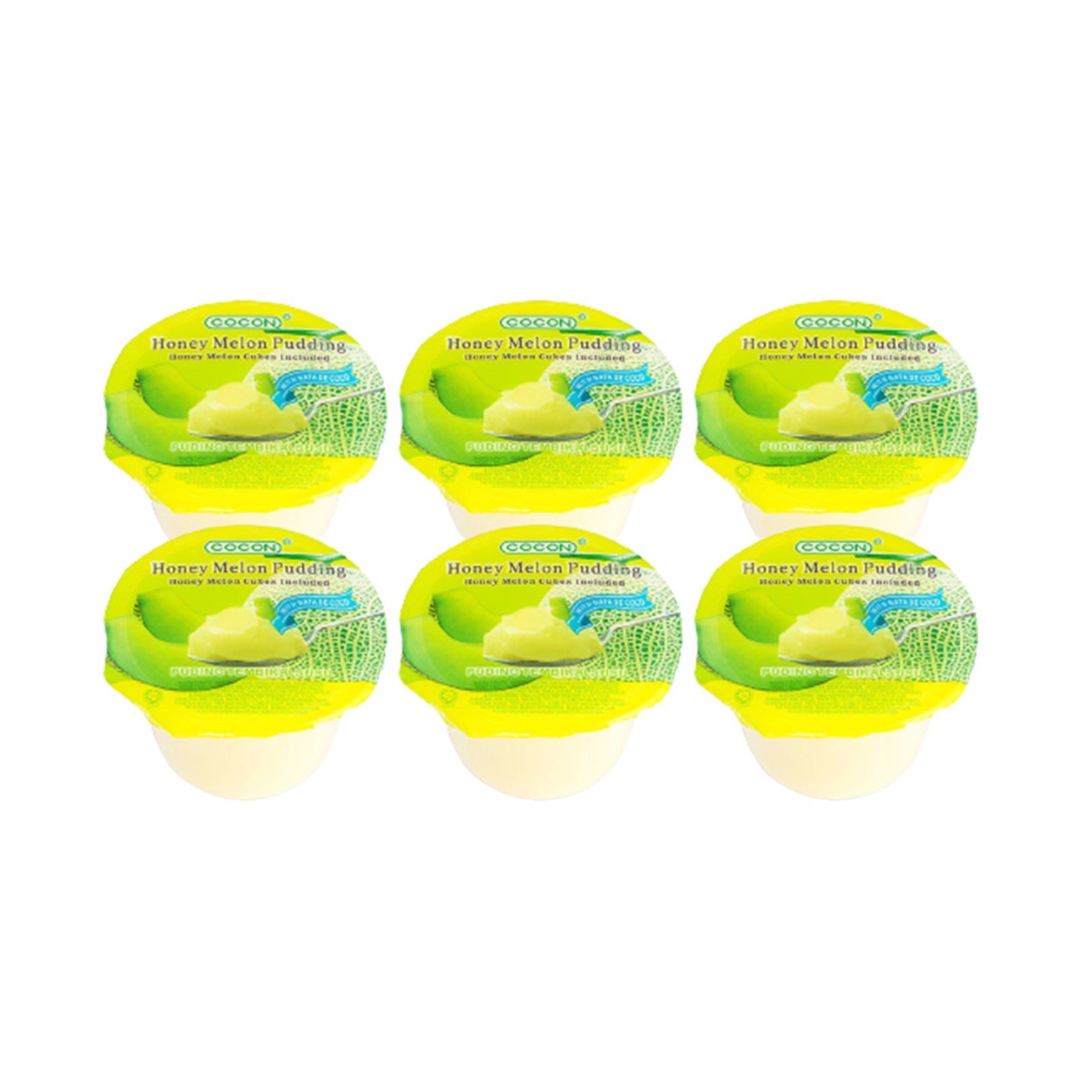 Cocon Fruit Cube Pudding Honey Melon 6pcs/pack x 118g