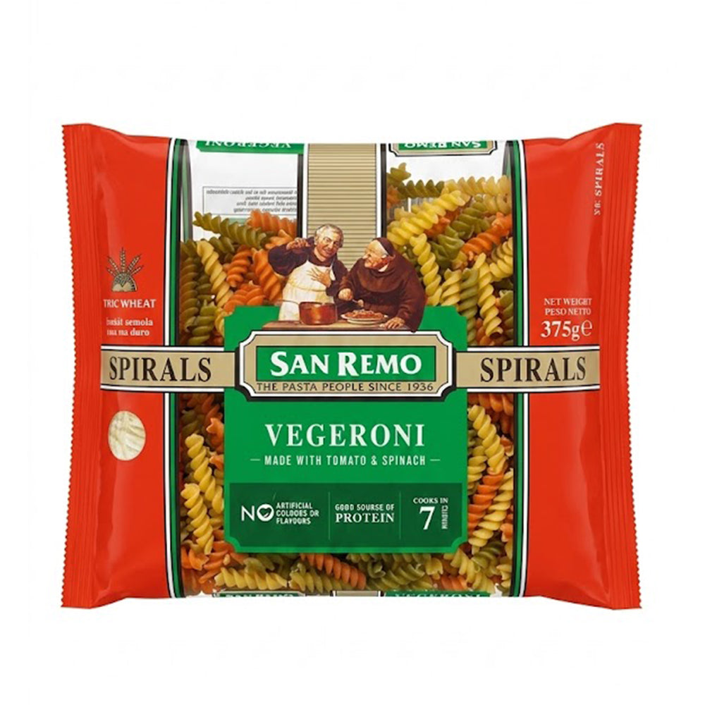 San Remo Vegeroni Spirals Pasta 375g