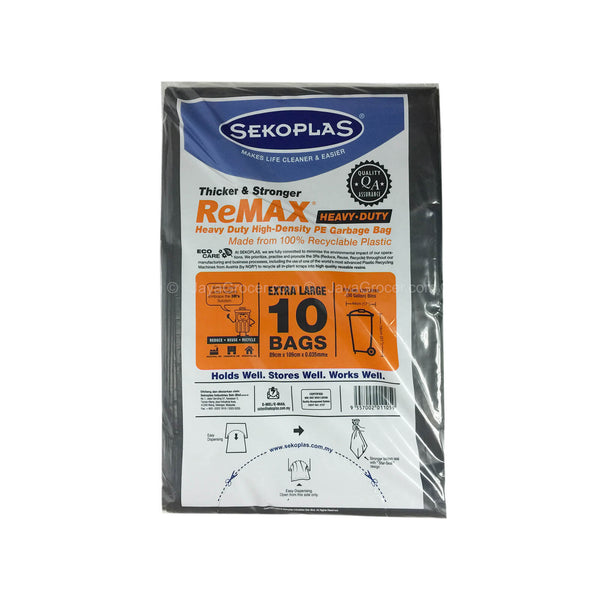 Sekoplas Remax Heavy Duty HDPE Garbage Bags XL 10pcs/pack