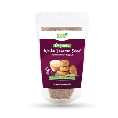Love Earth Organic Dehulled White Sesame 200g