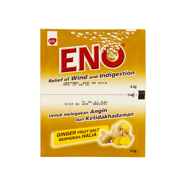 Eno Ginger Flavoured Fruit Salt Antacid Powder Sachet 4.3g x 2