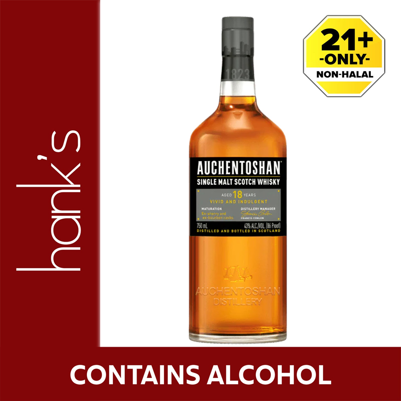 Auchentoshan 18 Years Old Whiskey 700ml