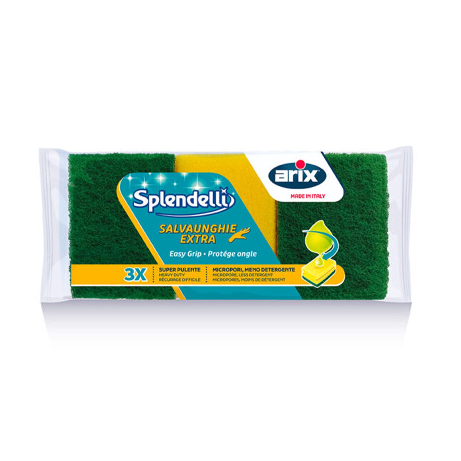 Arix Easy Grip Sponge Scourer 3pcs/pack 124