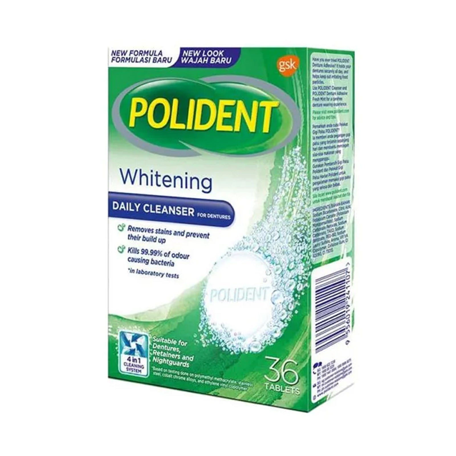 Polident Cleanser Tablet 36pcs/pack