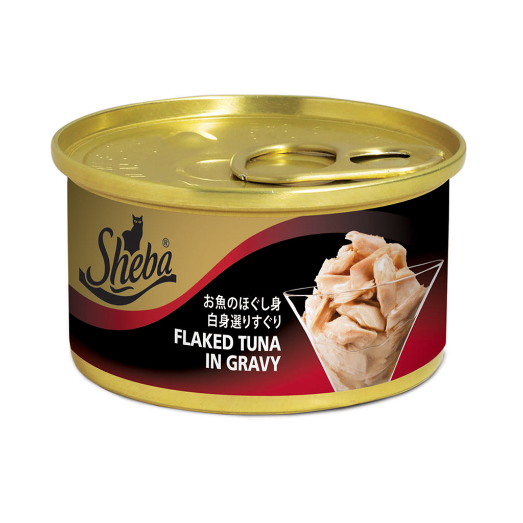 Sheba Flaked Tuna In Gravy Wet Food 85g