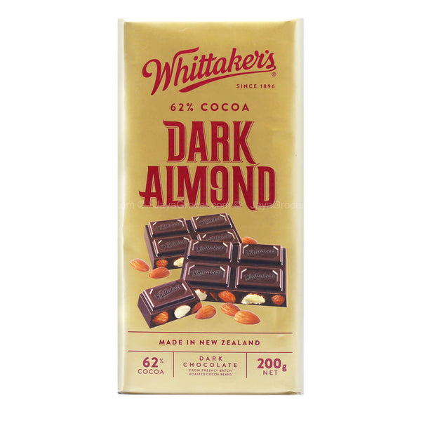 Whittakers Dark Almond Dark Chocolate Block 200g (highest price)