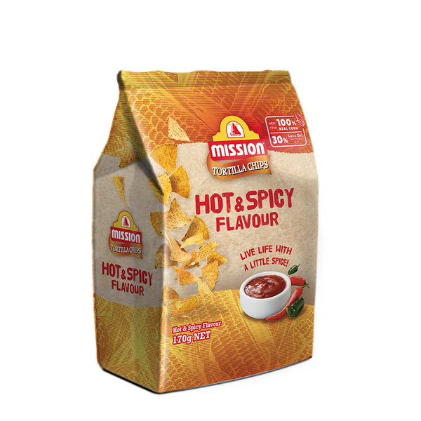 Mission Tortilla Chips Hot and Spicy 170g