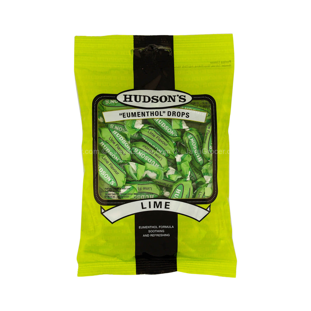 HudsonÃƒÂ¢Ã¢â€šÂ¬Ã¢â€žÂ¢s Lime Eumenthol Drops 100g