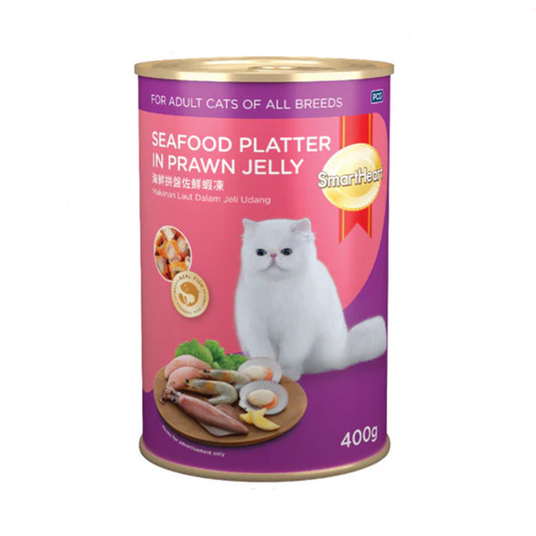 Smart Heart Cat Food Seafood Platter In Prawn in Jelly 400g